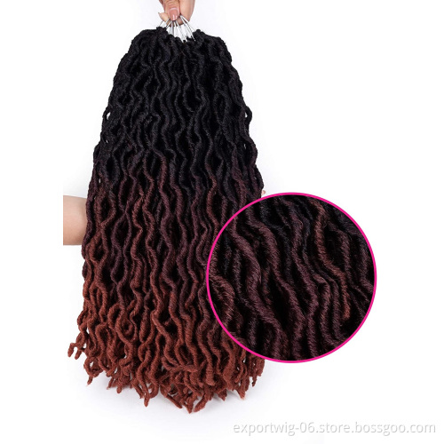 Jumbo Braids Wavy Curly Crochet Braid Hair Synthetic Nu Gypsy Locs Hair Extensions Goddess Faux Locs Gypsy Locs